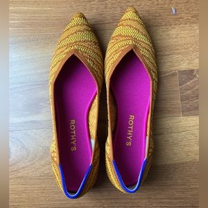 Rothy’s The Point Golden Zebra 8.5